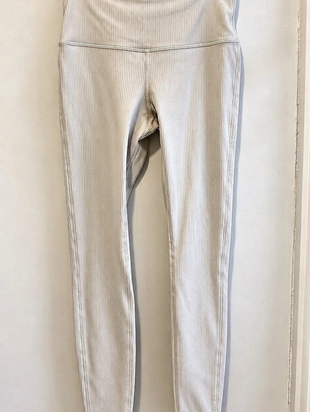 Lululemon Align Ribbed High-Rise Pant 28" White Size 4 (subtle iridescent shimme
